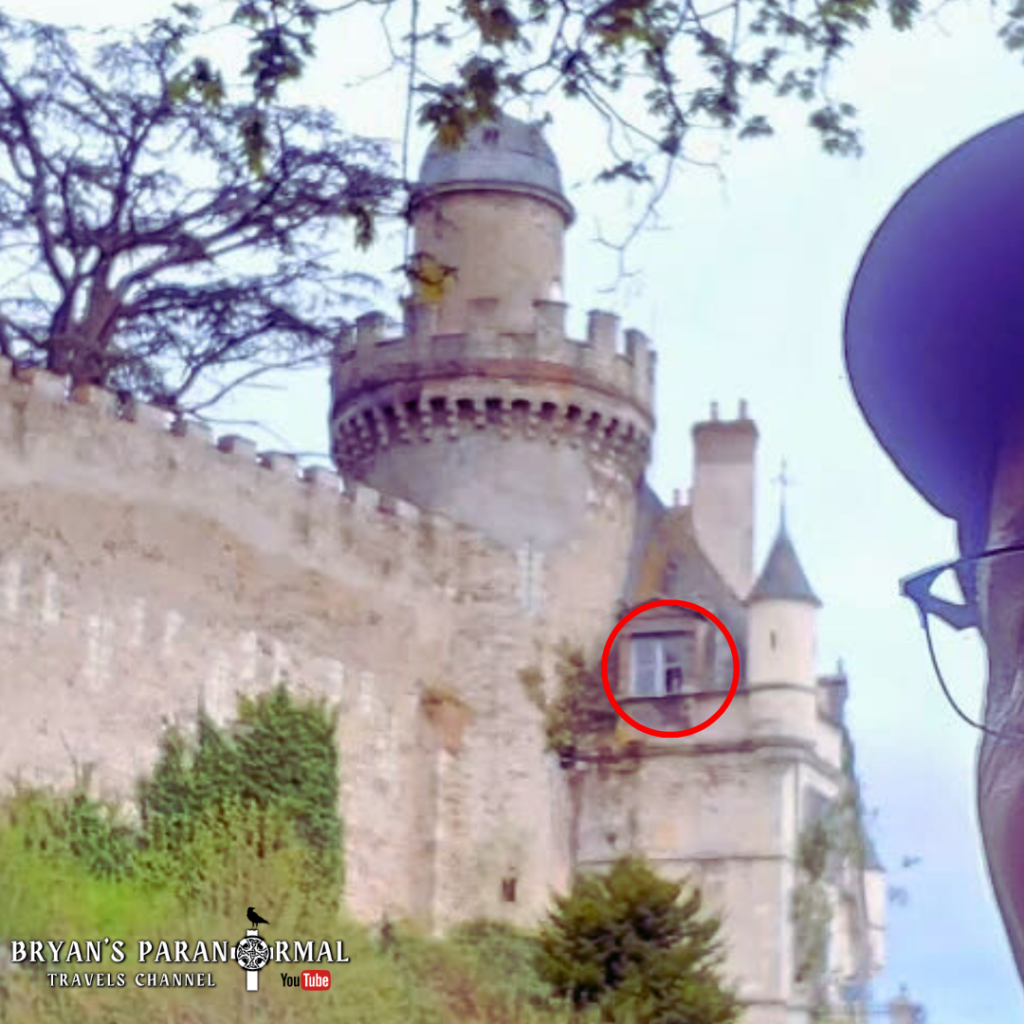 Possible Lady in White figure in an open window at Château de Veauce, associated with the ghost of Lucie